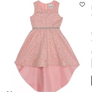 RARE EDITIONS
Little Girls Sequin Lace Sleeveless High-Low Dress